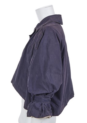 Lot 65 - A Westwood/McLaren Westwood blue cotton jacket, 'Witches' or 'Clint Eastwood' collection, circa 1984