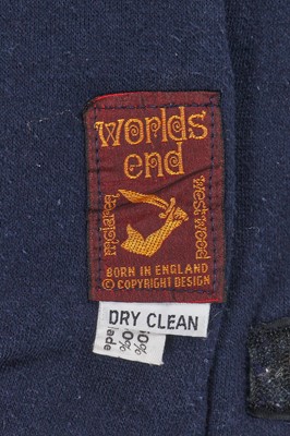 Lot 57 - A Westwood/McLaren blue cotton jersey Keith Haring print ensemble, 'Witches' Collection, Autumn-Winter 1983-84