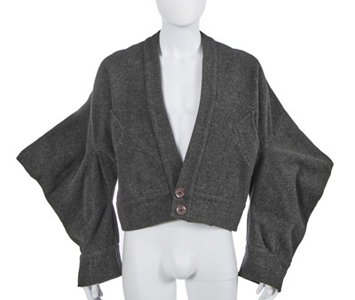 Lot 59 - A Westwood/McLaren grey felted wool jacket, 'Witches' collection, Autumn-Winter 1983-84