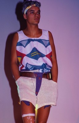 Lot 46 - A Westwood McLaren cotton ensemble, 'Savage' collection, Spring-Summer 1982