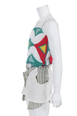 Lot 46 - A Westwood McLaren cotton ensemble, 'Savage' collection, Spring-Summer 1982