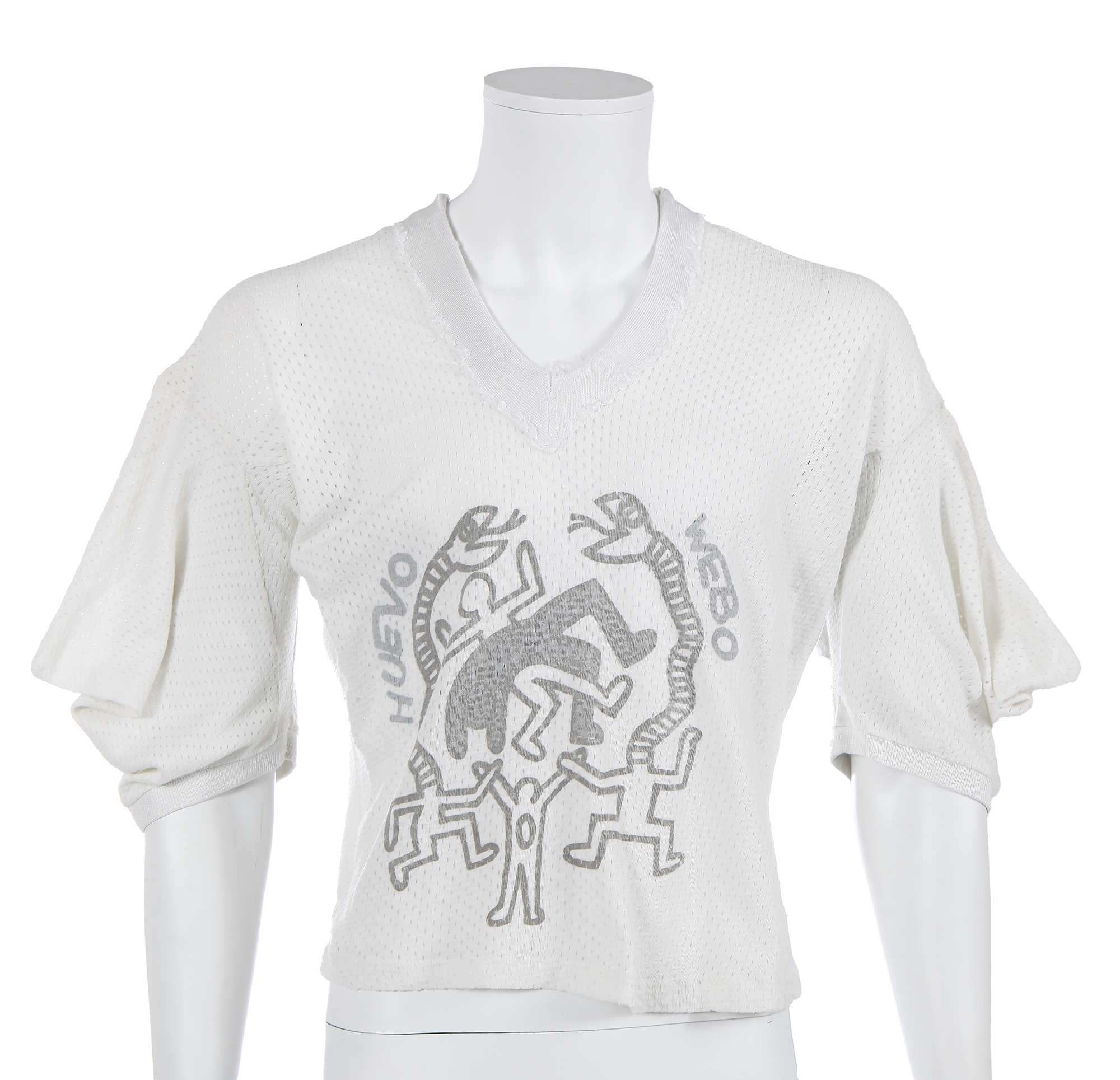 Lot 58 - A Westwood/McLaren Keith Haring print airtex top, 'Witches' collection, Autumn-Winter 1983-84