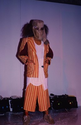 Lot 45 - A Westwood/McLaren chamois leather cap, 'Savage' collection, Spring-Summer 1982