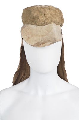 Lot 45 - A Westwood/McLaren chamois leather cap, 'Savage' collection, Spring-Summer 1982