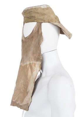 Lot 45 - A Westwood/McLaren chamois leather cap, 'Savage' collection, Spring-Summer 1982