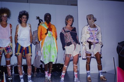 Lot 45 - A Westwood/McLaren chamois leather cap, 'Savage' collection, Spring-Summer 1982