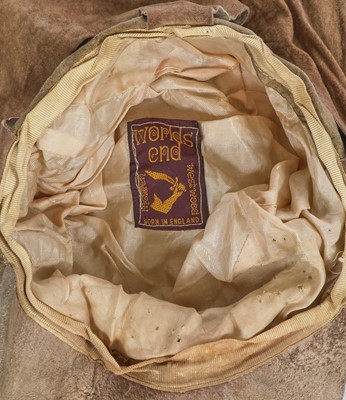 Lot 45 - A Westwood/McLaren chamois leather cap, 'Savage' collection, Spring-Summer 1982