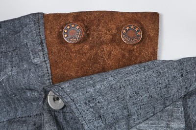 Lot 53 - A rare Westwood/McLaren knitted purple cotton 'kitchen sink' cardigan ensemble, 'Punkature' collection, Spring-Summer 1983