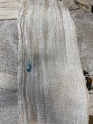 Lot 53 - A rare Westwood/McLaren knitted purple cotton 'kitchen sink' cardigan ensemble, 'Punkature' collection, Spring-Summer 1983