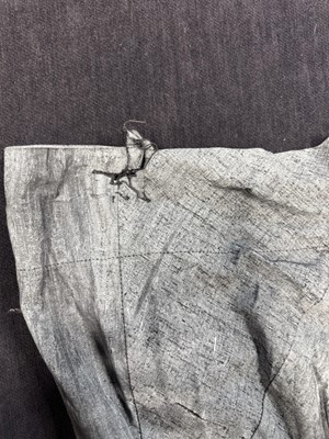 Lot 53 - A rare Westwood/McLaren knitted purple cotton 'kitchen sink' cardigan ensemble, 'Punkature' collection, Spring-Summer 1983