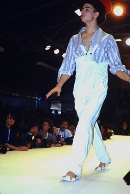 Lot 54 - A Westwood/McLaren cotton ensemble, 'Punkature' collection, Spring-Summer 1983