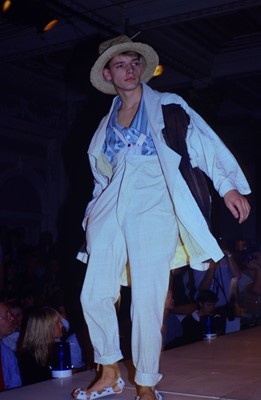 Lot 54 - A Westwood/McLaren cotton ensemble, 'Punkature' collection, Spring-Summer 1983