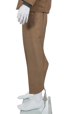 Lot 48 - A Westwood/McLaren men's beige wool suit ensemble, 'Nostalgia of Mud (Buffalo)' collection, Autumn-Winter 1982-83