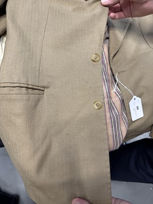 Lot 48 - A Westwood/McLaren men's beige wool suit ensemble, 'Nostalgia of Mud (Buffalo)' collection, Autumn-Winter 1982-83