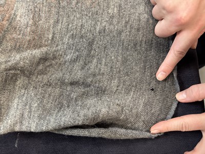 Lot 48 - A Westwood/McLaren men's beige wool suit ensemble, 'Nostalgia of Mud (Buffalo)' collection, Autumn-Winter 1982-83