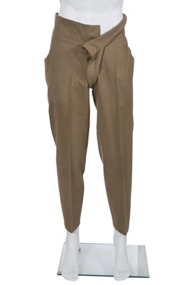 Lot 48 - A Westwood/McLaren men's beige wool suit ensemble, 'Nostalgia of Mud (Buffalo)' collection, Autumn-Winter 1982-83