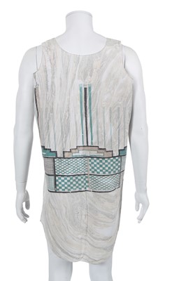 Lot 51 - A Westwood/McLaren marbled 'power station' print tunic/vest, 'Nostalgia of Mud (Buffalo)' collection, Autumn-Winter 1982-83