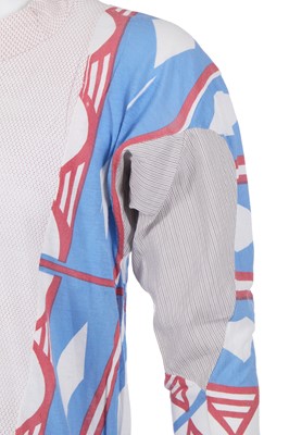 Lot 40 - A Westwood/McLaren Navajo print cotton jersey top, 'Pirate' collection, Autumn-Winter 1981-82