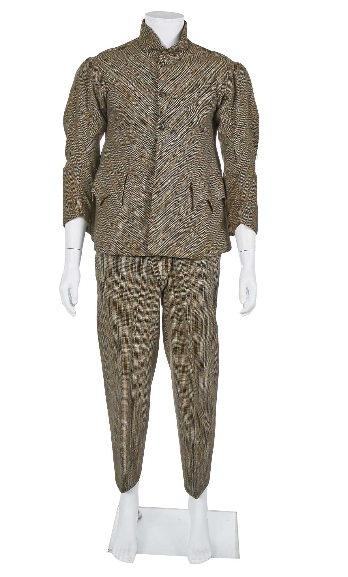 Lot 37 - A rare Westwood/McLaren men's brown glen plaid suit, 'Pirate' collection, Autumn-Winter 1981-82