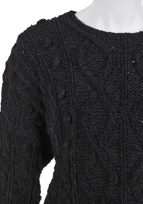 Lot 91 - A Jean Paul Gaultier black knitted chenille sweater, ‘Joli monsieur/Le Charme coincé de la bourgeoise’ collection, Autumn-Winter 1985-86