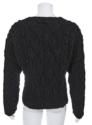 Lot 91 - A Jean Paul Gaultier black knitted chenille sweater, ‘Joli monsieur/Le Charme coincé de la bourgeoise’ collection, Autumn-Winter 1985-86
