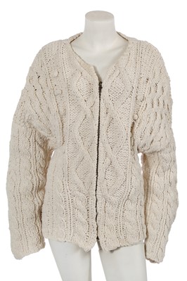 Lot 573 - A Jean Paul Gaultier white knitted chenille sweater, ‘Le Charme coincé de la bourgeoise’ collection, Autumn-Winter 1985-86