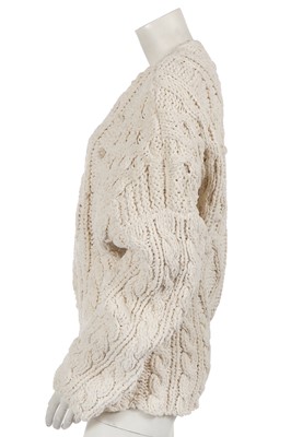 Lot 573 - A Jean Paul Gaultier white knitted chenille sweater, ‘Le Charme coincé de la bourgeoise’ collection, Autumn-Winter 1985-86