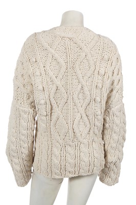 Lot 573 - A Jean Paul Gaultier white knitted chenille sweater, ‘Le Charme coincé de la bourgeoise’ collection, Autumn-Winter 1985-86
