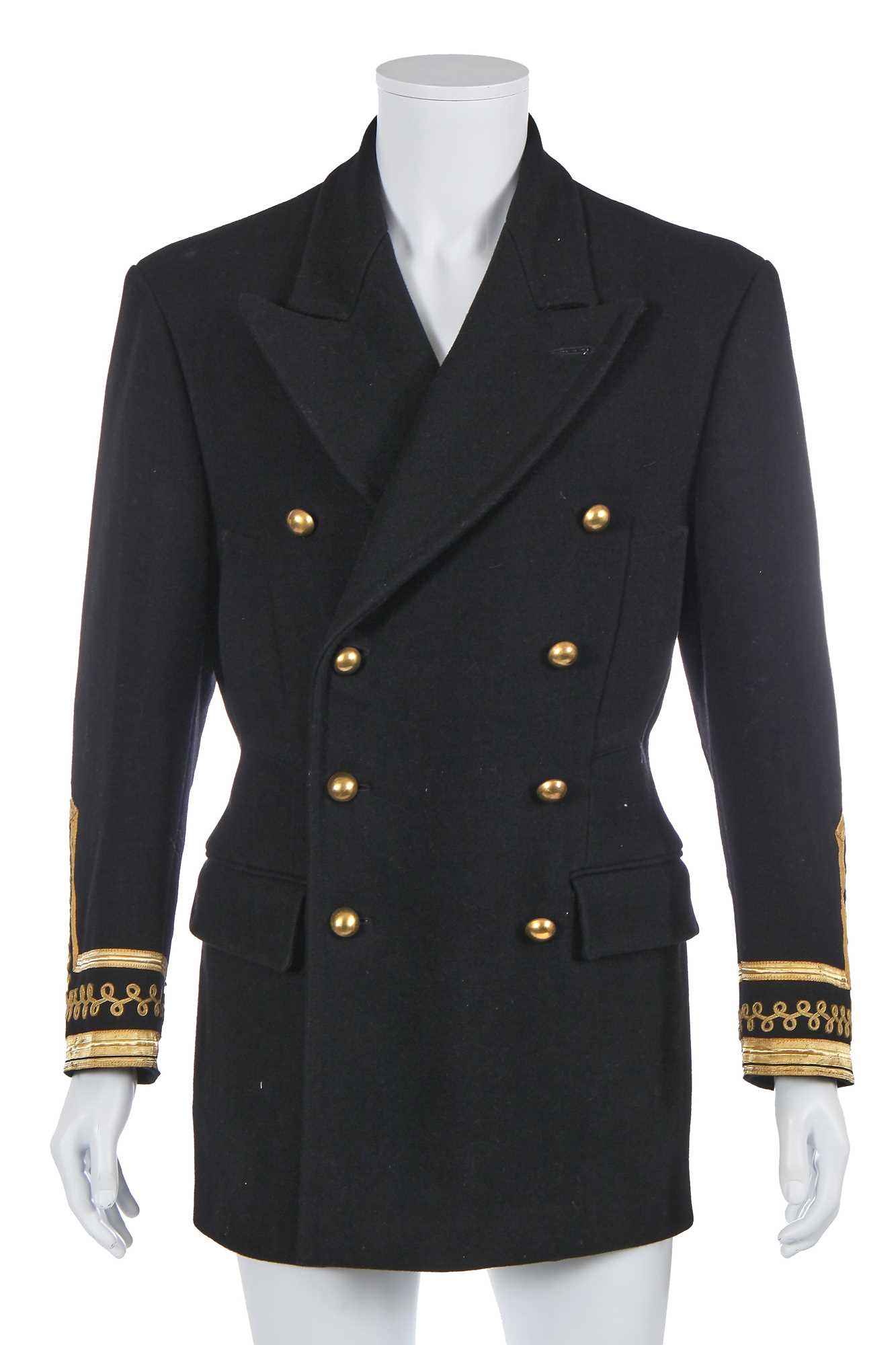 Lot 105 - A Jean Paul Gaultier men's black wool pilot cloth 'naval officer' jacket, circa 1990