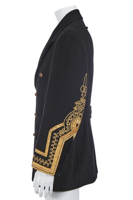 Lot 105 - A Jean Paul Gaultier men's black wool pilot cloth 'naval officer' jacket, circa 1990