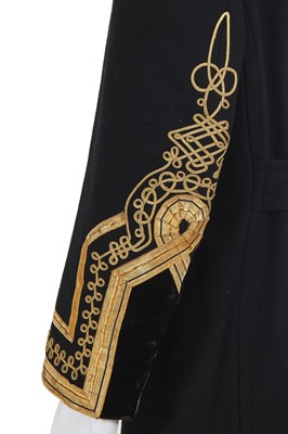 Lot 105 - A Jean Paul Gaultier men's black wool pilot cloth 'naval officer' jacket, circa 1990