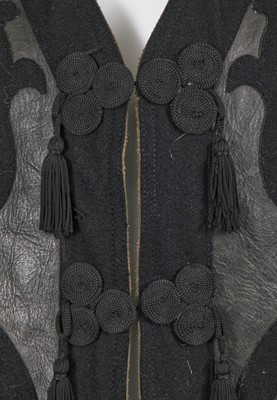 Lot 104 - A Jean Paul Gaultier men's black leather and felt waistcoat, circa 1989