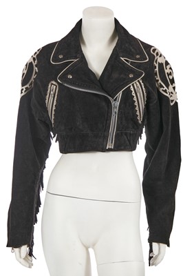 Lot 572 - A Jean Paul Gaultier black suede jacket, circa 1986