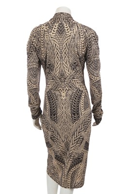 Lot 319 - An Alexander McQueen printed modal jersey dress, pre-fall 2010