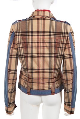 Lot 360 - A Christian Dior by John Galliano tartan cotton gabardine jacket, commercial collection 2004