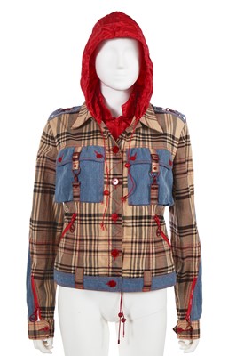 Lot 360 - A Christian Dior by John Galliano tartan cotton gabardine jacket, commercial collection 2004