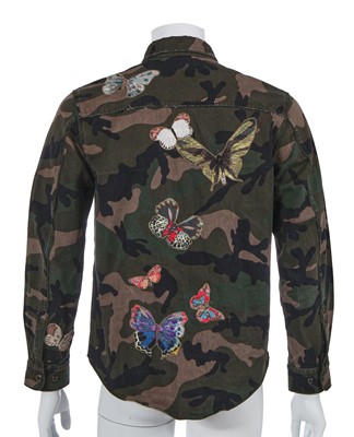 Lot 10 - A Valentino by Maria Grazia Chiuri and Pierpaolo Piccioli men's embroidered camouflage print cotton acket, Spring-Summer 2015