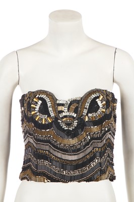Lot 494 - A Gianni Versace couture beaded bodice, 1990