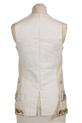 Lot 183 - A gentleman's embroidered ivory silk waistcoat, circa 1775