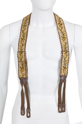 Lot 155 - An unusual pair of Christian Dior men's braces, probably 1970s