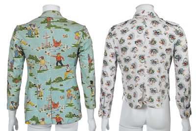 Lot 159 - A rare Dandie Fashions men's printed cotton blazer, 1966-68