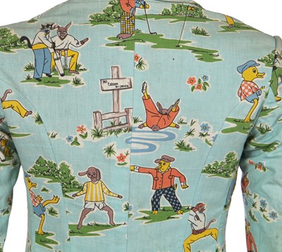 Lot 159 - A rare Dandie Fashions men's printed cotton blazer, 1966-68