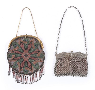 Lot 87 - A group of beaded and mesh evening bags,...