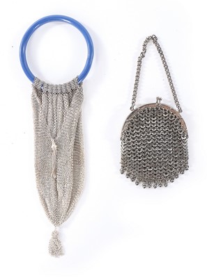 Lot 87 - A group of beaded and mesh evening bags,...