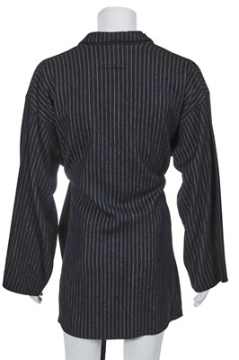 Lot 113 - A Jean Paul Gaultier men's grey pinstriped wool jacket, 'Le Grand Voyage/Tarbullboud’deville' collection, Autumn-Winter 1994-95