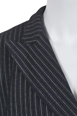 Lot 113 - A Jean Paul Gaultier men's grey pinstriped wool jacket, 'Le Grand Voyage/Tarbullboud’deville' collection, Autumn-Winter 1994-95