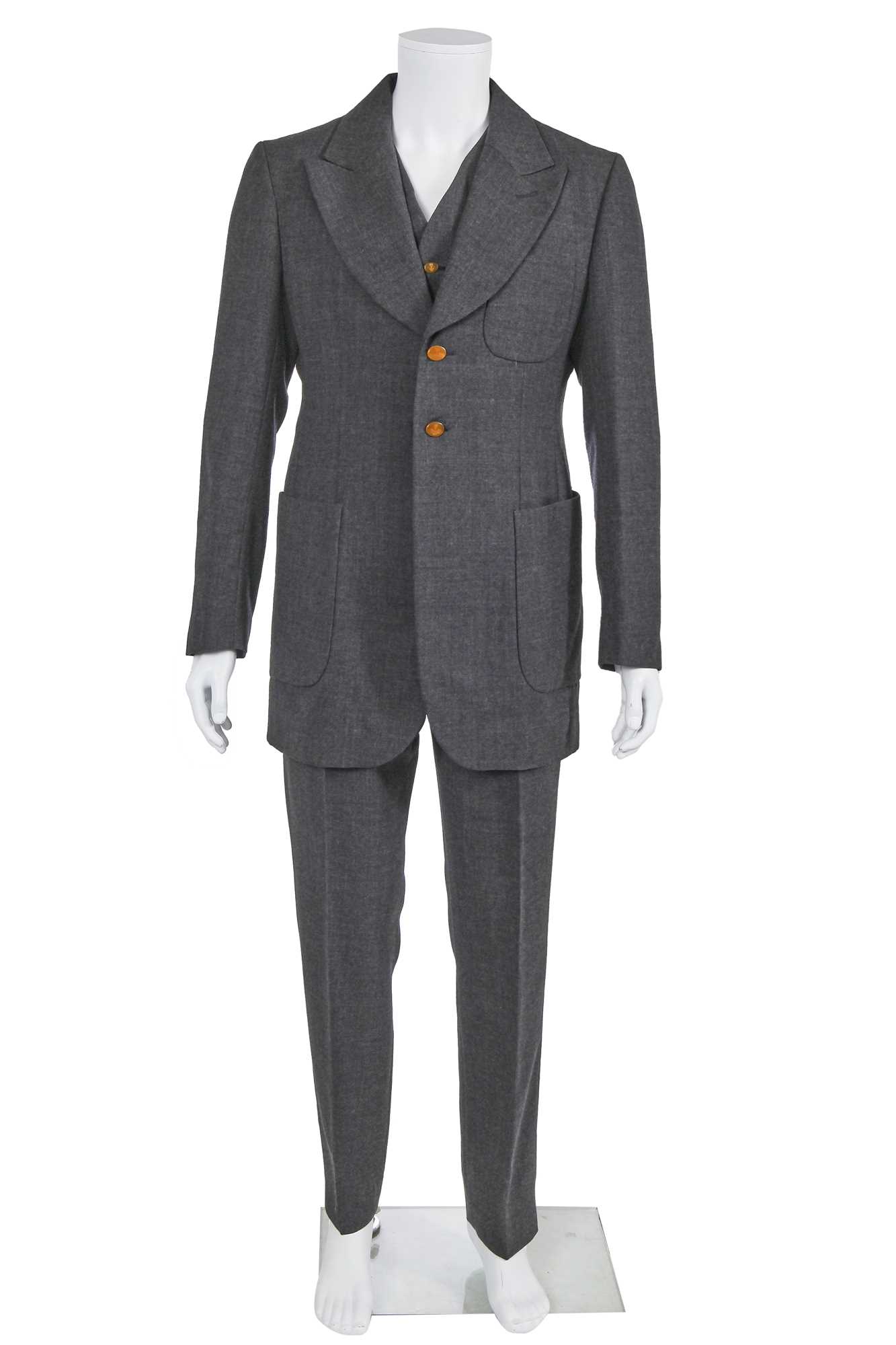 Lot 77 - A Vivienne Westwood men's grey wool three-piece suit, circa 1994