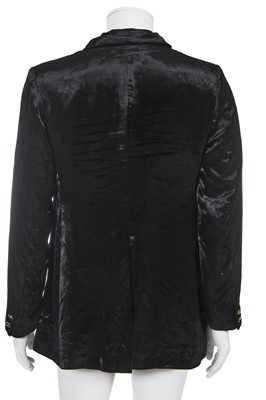 Lot 79 - A Vivienne Westwood men's black velvet jacket, circa 1995