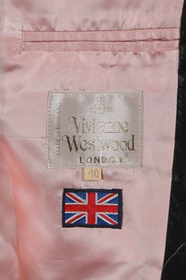 Lot 79 - A Vivienne Westwood men's black velvet jacket, circa 1995