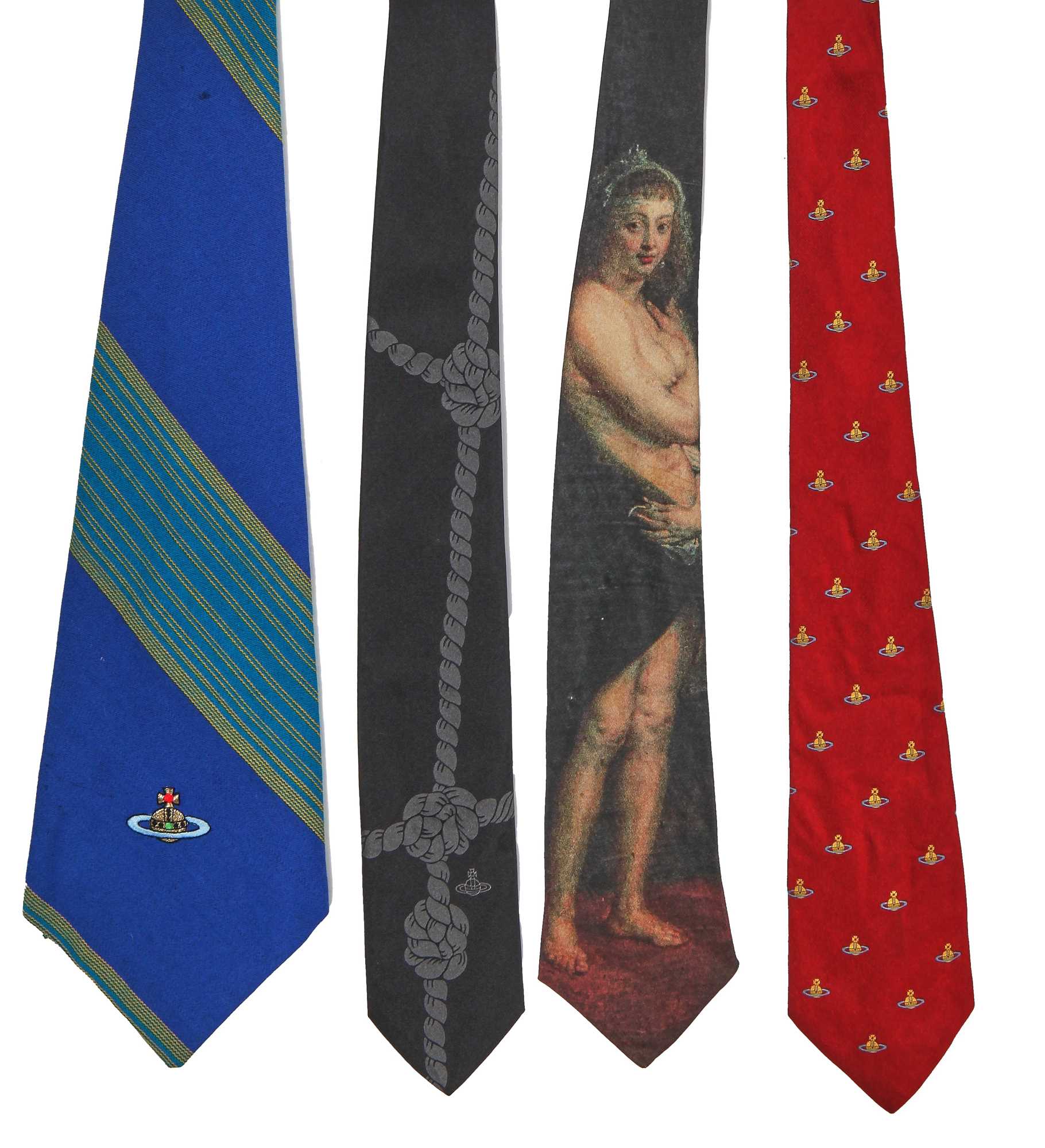 Lot 69 - Four Vivienne Westwood men's ties, 1980s-90s